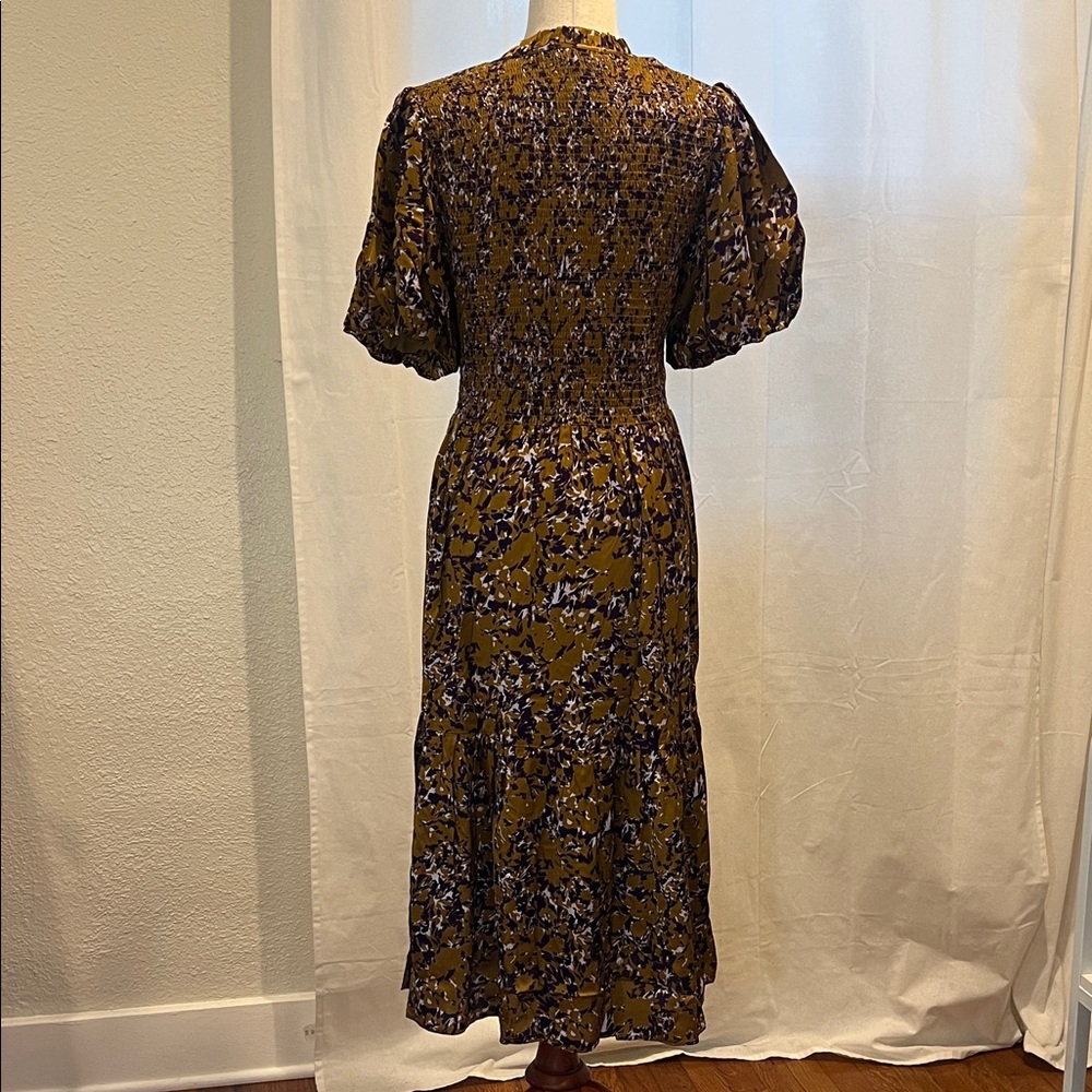 La Joie Floral Puff Sleeve Midi Dress - Picture 9 of 14